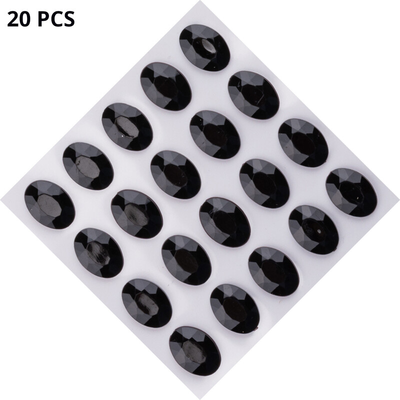 „Amazon Cross Border“ 10 * 14 mm 20 spalvų ovalūs vienkartiniai lipnūs akriliniai rankų darbo deimantiniai lipdukai „pasidaryk pats“