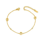 Trendovske ljubavne narukvice od ružičastog zlata s rimskim brojevima za žene Ženski narukvice od titanijskog čelika s karikama za noge Ženski nakit YA19022