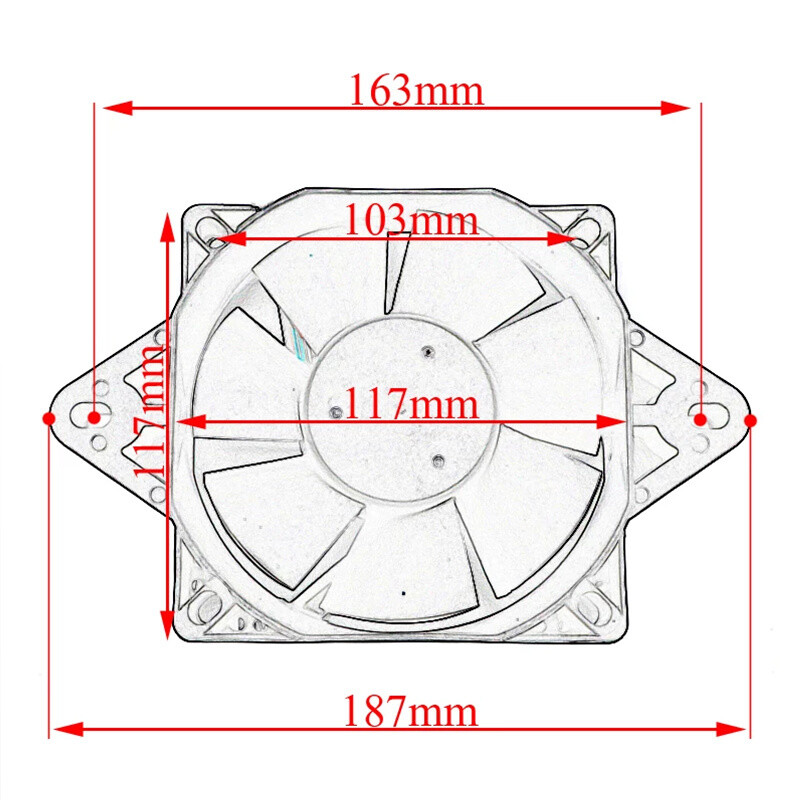 Ventilator spremnika za vodu za motocikl Ventilator za hlađenje Hladnjak za vodu Električni radijator za 200cc 250cc 300cc Dirt Pit Bike ATV Quad Go Kart