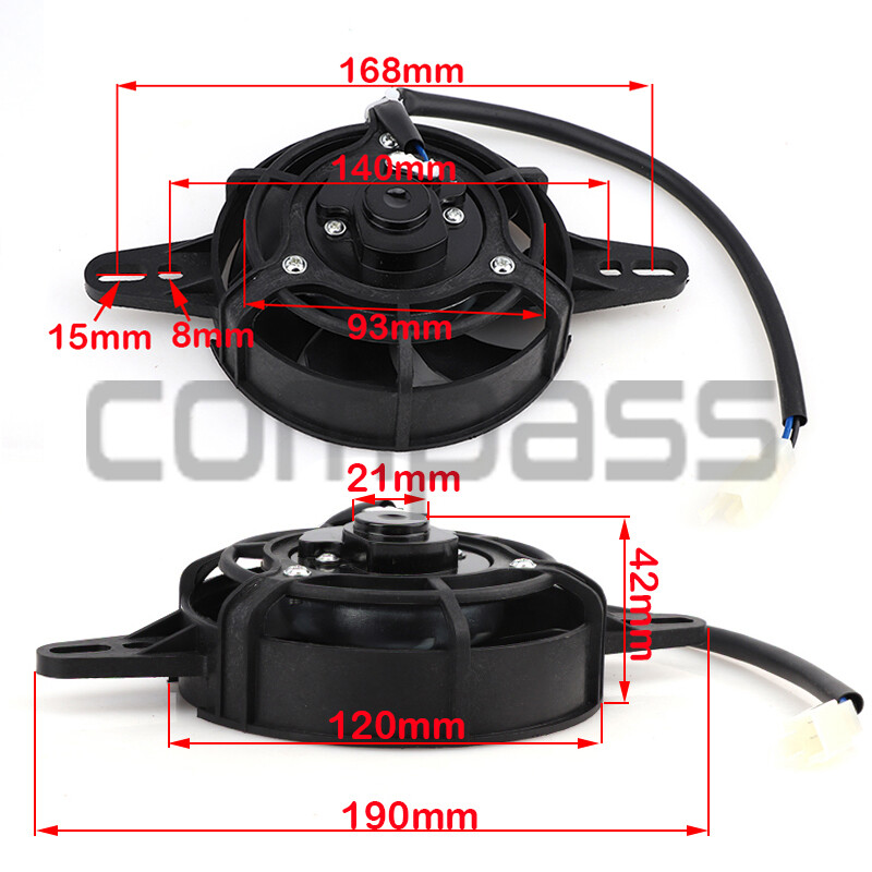 200cc 250cc 300cc Motorcikl Ventilator za hlađenje Motor Hladnjak Motocikl ATV Quad Hladnjak ulja Vodeni radijator Električni 12V