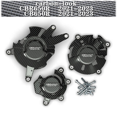 HONDA CBR650R 2021-2023 CB650R 2021-2023 Dzinēja aizsargpārsegs ar oglekļa izskatu