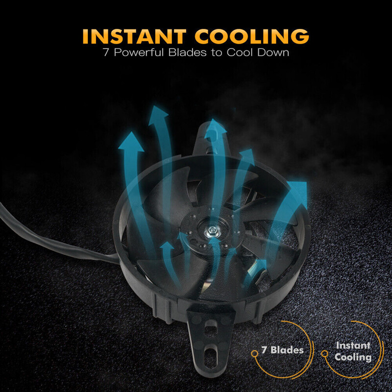 Elektrinis radiatoriaus ventiliatorius skirtas KTM Husqvarna TM Beta Gasgas Sherco Yamaha Suzuki Kawasaki ATV aušinimo ventiliatorius Vandens aušintuvas Buggy Go Kart