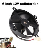 6 colių motociklo itin plonas elektrinis aušinimo radiatoriaus ventiliatorius, tinkamas 12V 150cc 200cc keturračiui visureigiui Honda