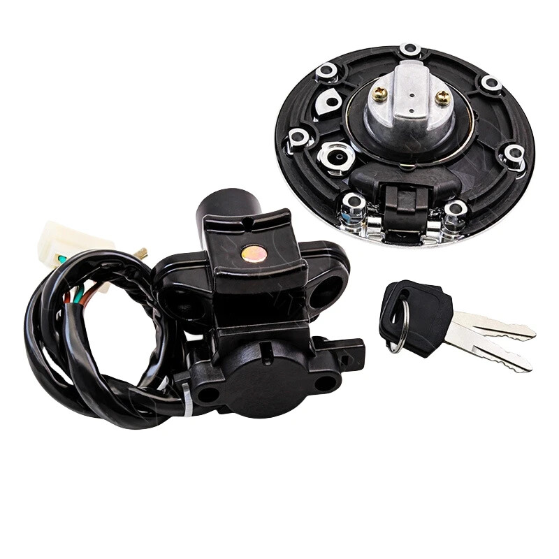 Skirtas Kawasak Ninja ZX6R ZX7R ZX-9R ZZR400 ZZR600 ZXR400 ZXR750 motociklo uždegimo jungiklio spynos kuro dujų dangtelio raktų rinkinys