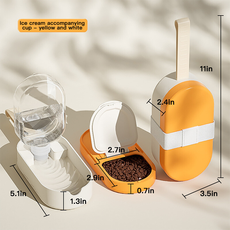 Kimpets du viename naminių šunų vandens puodelis, nešiojamas katėms lauke geriamas vanduo šuniukas Vanduo Maistas vandens butelis Naminių gyvūnų reikmenys