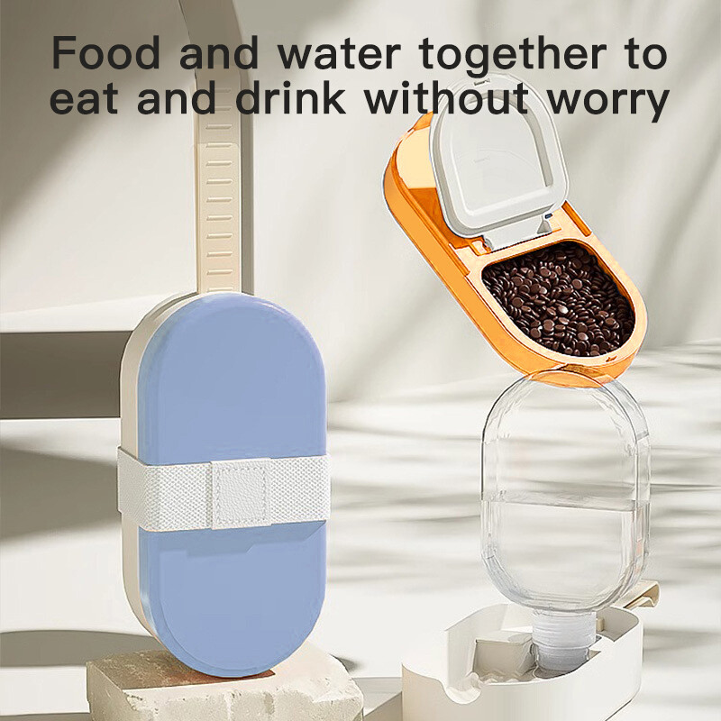 Kimpets du viename naminių šunų vandens puodelis, nešiojamas katėms lauke geriamas vanduo šuniukas Vanduo Maistas vandens butelis Naminių gyvūnų reikmenys