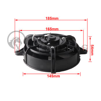 12V вентилатор за охлаждане на мотоциклет Маслен охладител Двигател Електрически радиатор за 150cc-250cc ATV Quad Go Kart Buggy Мотокрос аксесоари