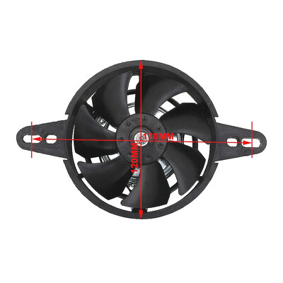 Radiator 120mm Ventilator de răcire termoelectric 200cc 250cc 300cc PIT Quad Bike ATV Buggy pentru Ventilator Moto 12V Intercooler apă