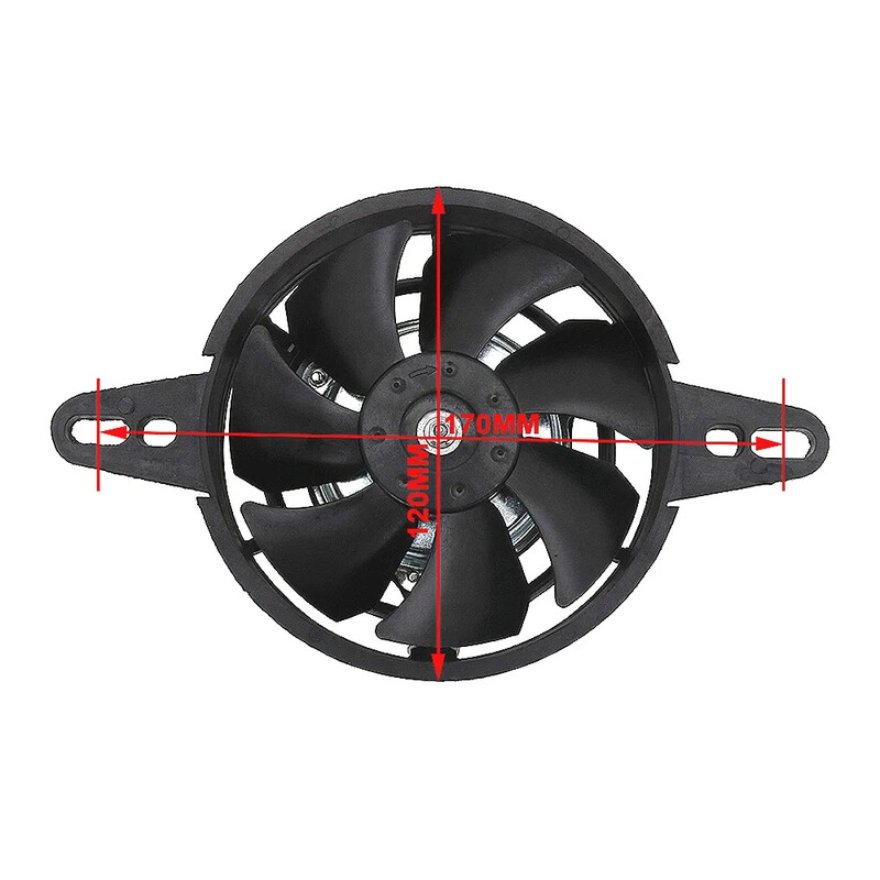 Radiator 120mm Ventilator de răcire termoelectric 200cc 250cc 300cc PIT Quad Bike ATV Buggy pentru Ventilator Moto 12V Intercooler apă