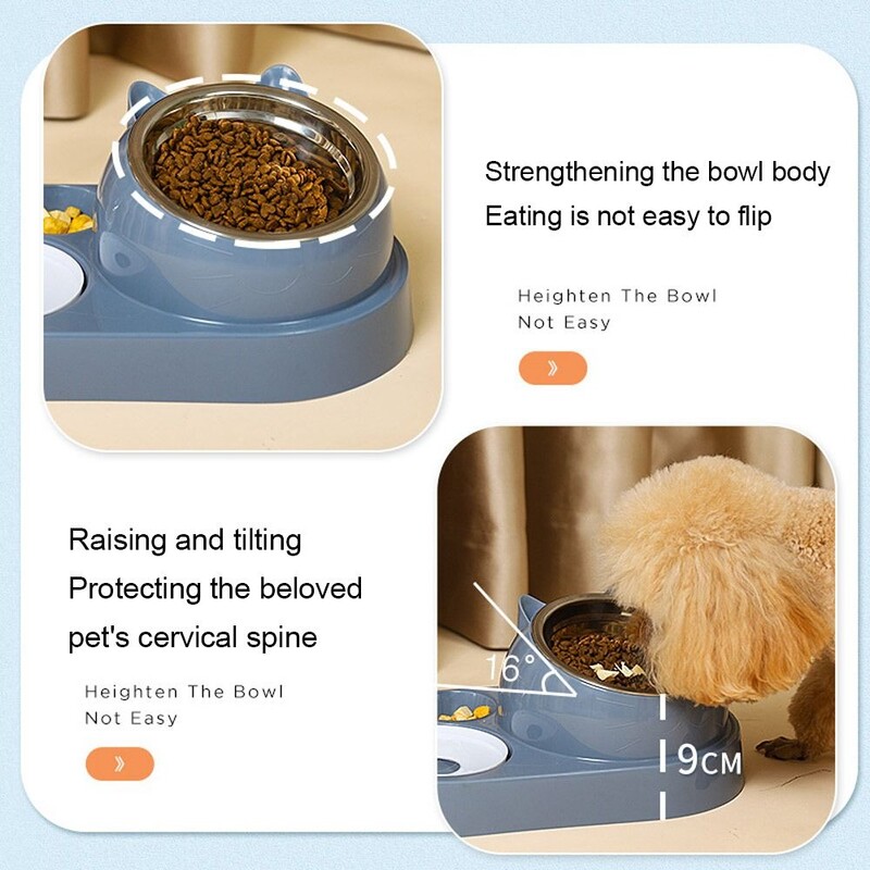 Maisto konteineris su girdytuvu naminių gyvūnėlių girdyklos tiektuvas 2 viename kačių dubenėlio vandens dozatorius Automatinis vandens laikymas naminių šunų kačių maisto dubuo