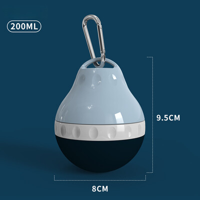 200 ml suņu ceļojumu ūdens pudele noņemama bļoda, necaurlaidīga pārnēsājama barības padevēja maza suņa kaķa piederumi pastaigu pārgājieniem
