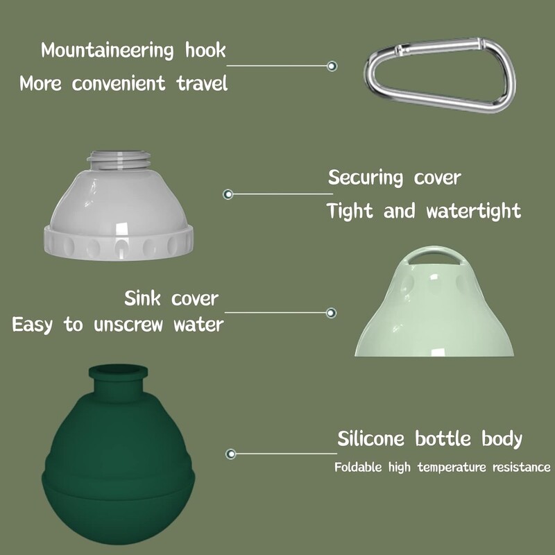 200 ml suņu ceļojumu ūdens pudele noņemama bļoda, necaurlaidīga pārnēsājama barības padevēja maza suņa kaķa piederumi pastaigu pārgājieniem