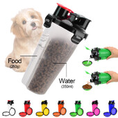 Šunų kačių vandens butelis Nešiojami sulankstomi geriamieji dubenys naminių gyvūnėlių vandens dozatorius lauke 2 viename sulankstomas butelis naminių gyvūnėlių tiektuvas