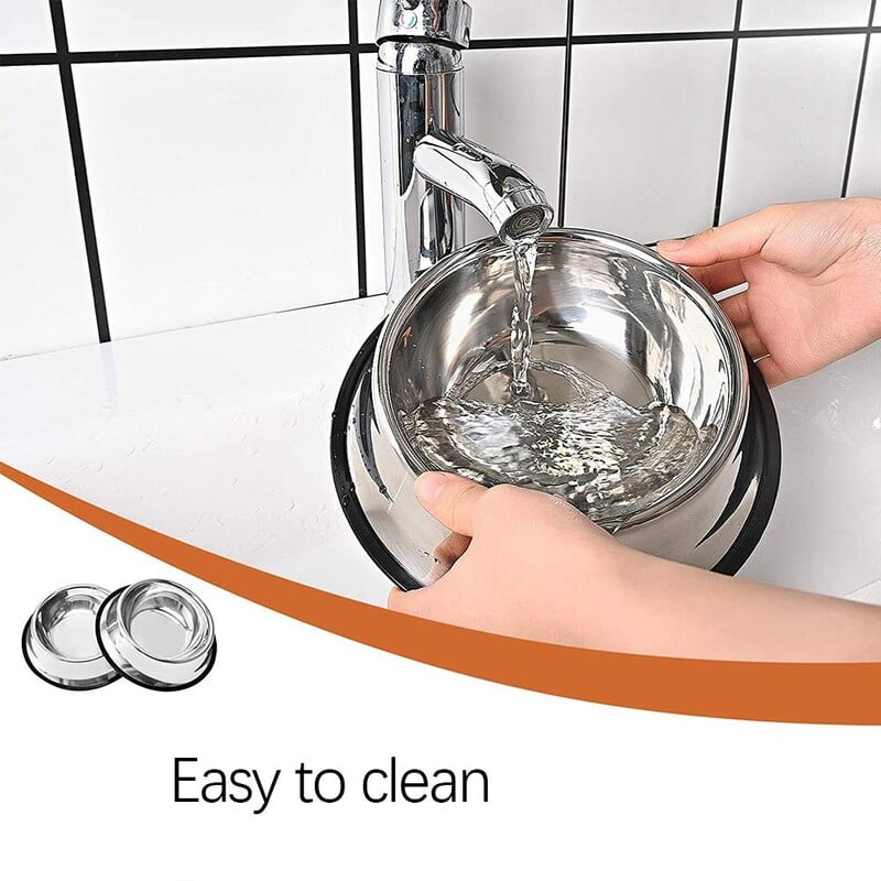 Nerūdijančio plieno naminių šunų dubuo Maisto laikymo talpykla Šunų maisto dubuo vandens butelis naminių gyvūnėlių dubenėlis tiekimo indas mažiems dideliems šunims Ca V4U5