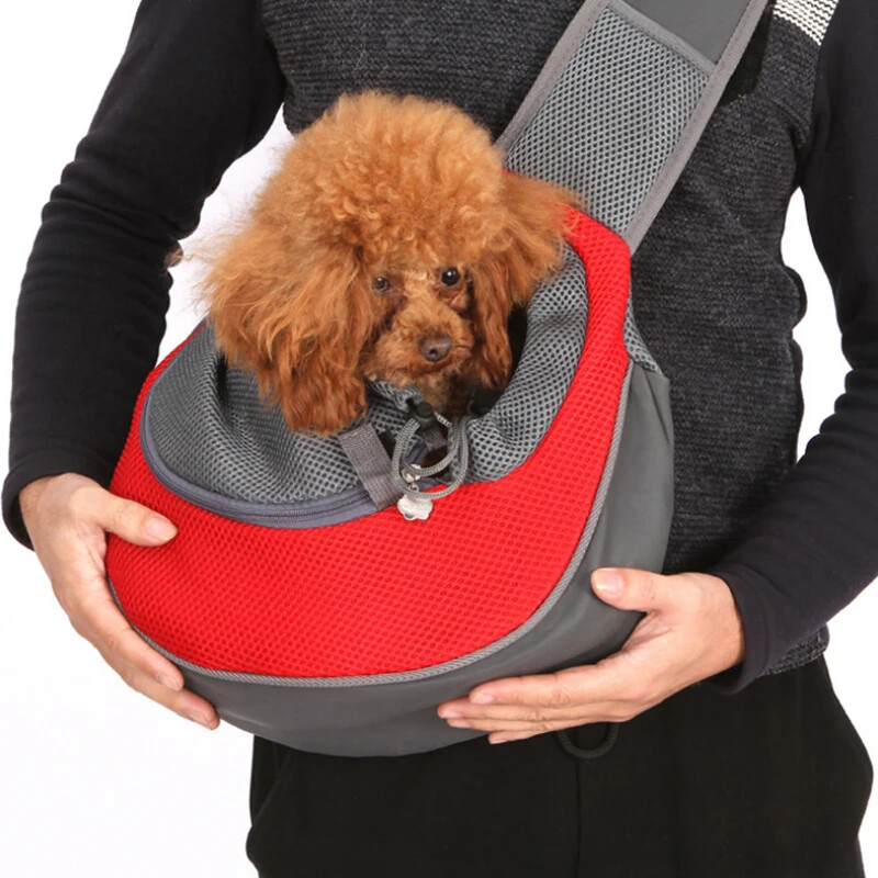 Mājdzīvnieku suņu soma Ērta, elpojoša, regulējama āra ceļojumu kucēna rokassomiņa ar vienu plecu Maza muguras soma suņu pārnēsāšanai, kaķim