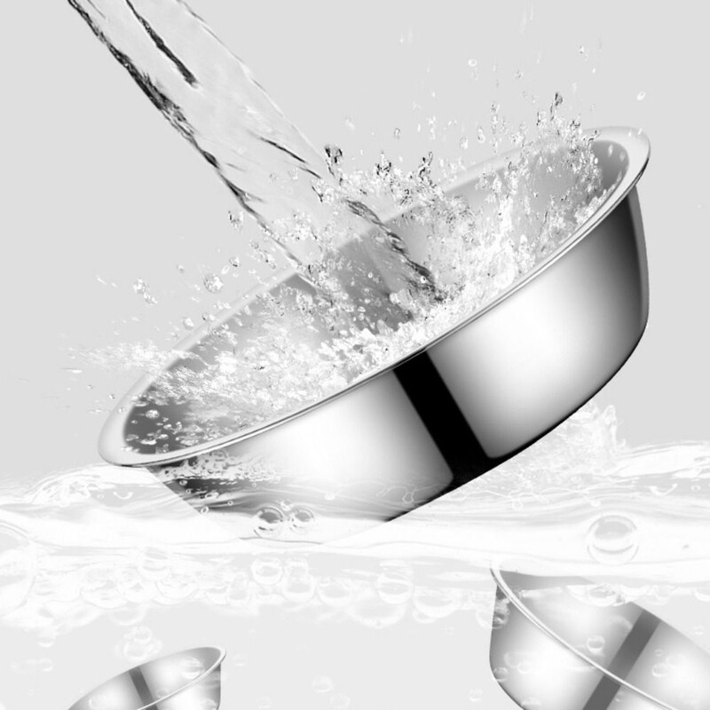 Didelės talpos dubuo šuniui nerūdijančio plieno naminių gyvūnėlių šėrimo dubuo kačių ir šunų maisto gėrimų dubuo Metalinis tiekimo dubuo Patvarus ir pigus