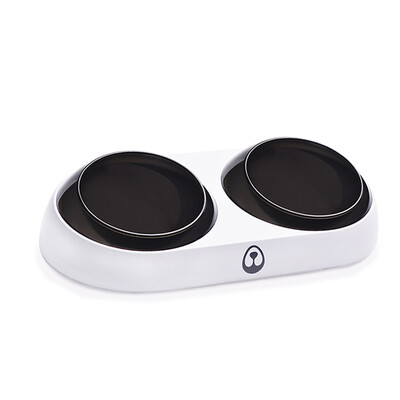 Augstas kvalitātes drošības suņu dubultbļoda kucēnu barība ūdens padevējs Mājdzīvnieki Dzeramais trauks Padevējs Mājdzīvniekiem Izejmateriāli Barošanas trauki Suņiem Bļoda