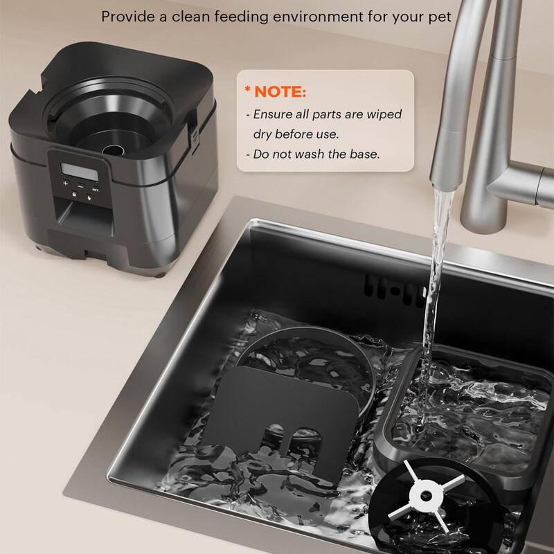 Išmanusis naminių gyvūnėlių tiektuvas Automatinis kačių tiektuvas šunų lėto maisto aparatas su laiko kiekybiniu automatiniu kačių ėdalo dozatoriumi kačių šunų dubenėliu