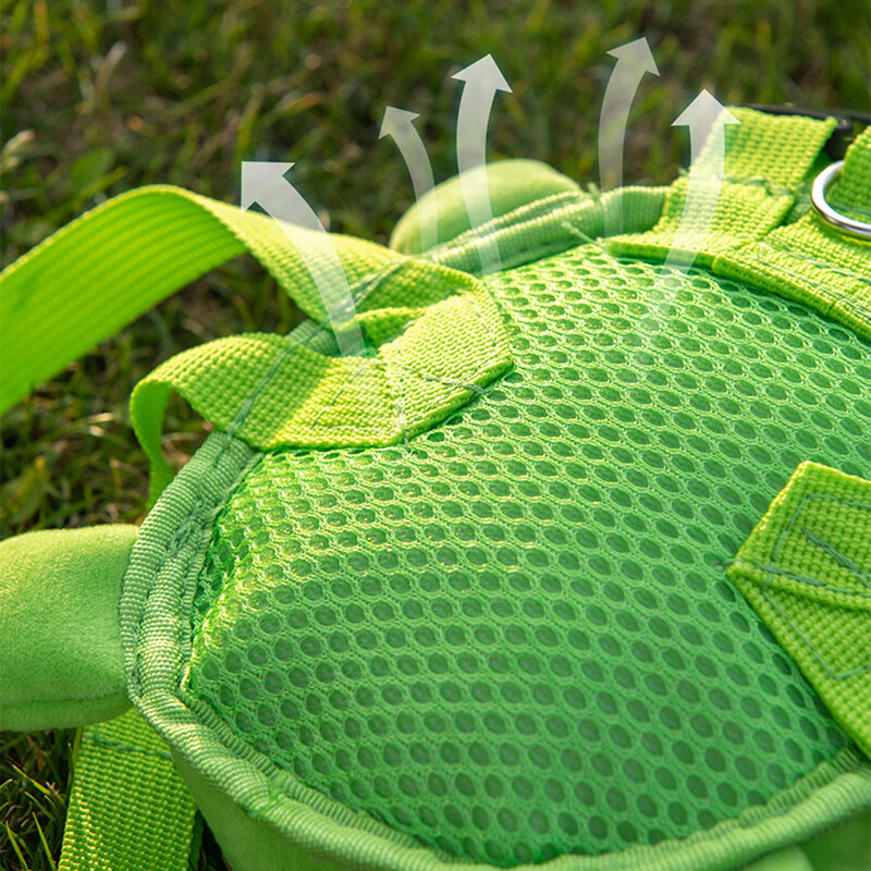 Animacinių filmų vėžlio formos šunų kuprinė, netraukiama naminių gyvūnėlių diržų liemenė, metalinis užtrauktukas, didelės talpos kuprinė naminių gyvūnėlių gaminiai