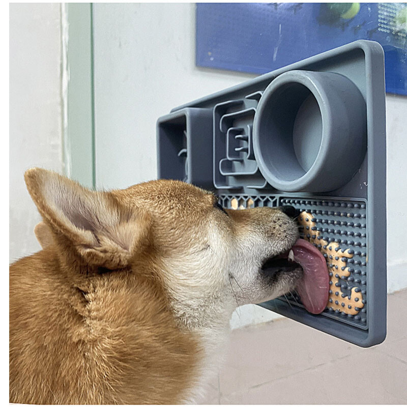 Daugiafunkciniai naminių gyvūnėlių lėto tiekimo dubenys Šunų laižymo kilimėlis su siurbtukais Nerimui malšinti Šuo Katė Gerti vandenį Valgyti maistą