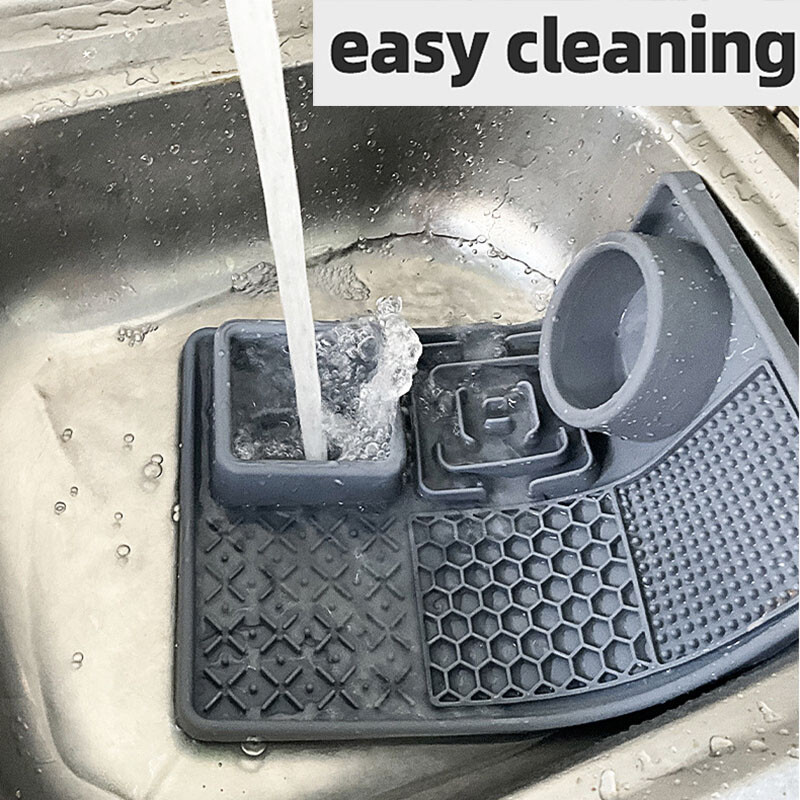 Daugiafunkciniai naminių gyvūnėlių lėto tiekimo dubenys Šunų laižymo kilimėlis su siurbtukais Nerimui malšinti Šuo Katė Gerti vandenį Valgyti maistą