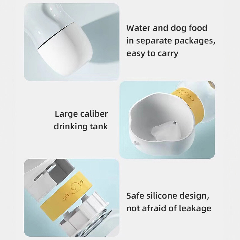 Pet Boss Pet Dog Vandens butelio tiekimo dubuo Nešiojamas vandens maisto butelis Gyvūnai Lauko Kelionės Geriamasis šunų Dubenys Vandens dubuo šunims