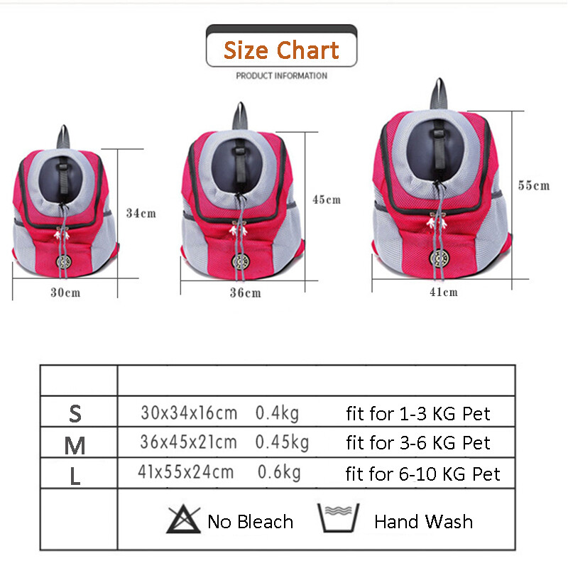 Putni prijenosni ruksak za pse, prozračna mrežasta torba za nošenje na dva ramena za štene za male pse, torba za nošenje na otvorenom
