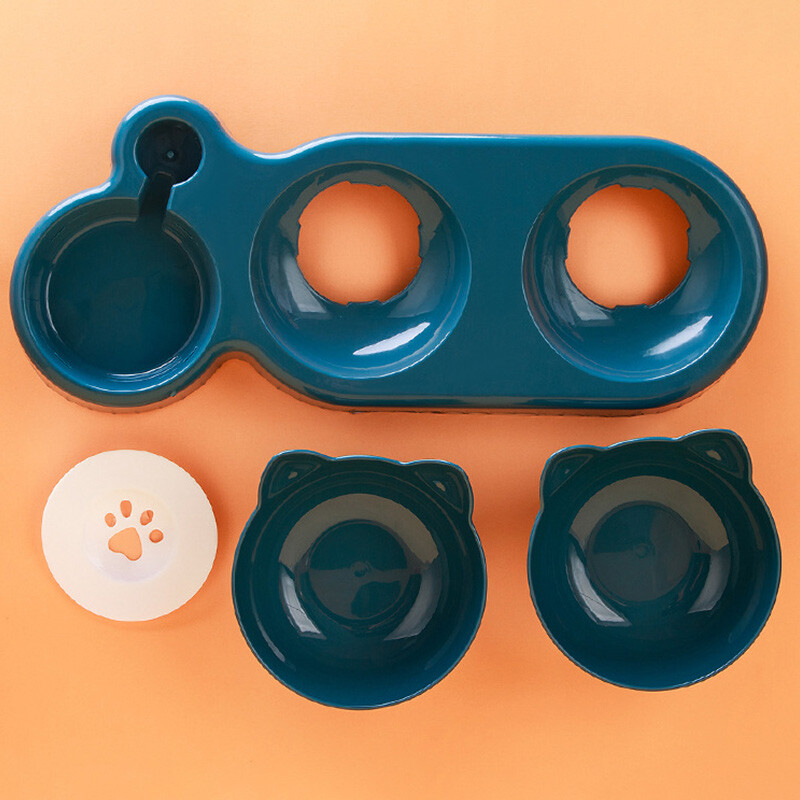 3 viename kačių tiektuvas Automatinis vandens dozatorius su dvigubu dubeniu naminių gyvūnėlių dubuo mažiems šunims katėms naminių gyvūnėlių ėdalo konteineris kačių priedai