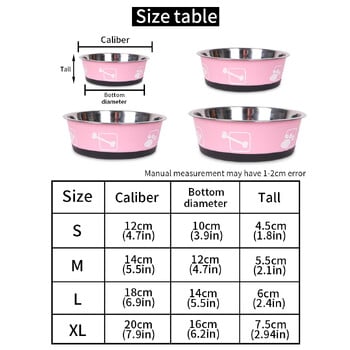 Издръжлива купа за храна за домашни любимци Двуслойна удебелена купа за храна против хлъзгане от неръждаема стомана Хранилка за домашни любимци Легенда за вода Универсална за котки и кучета