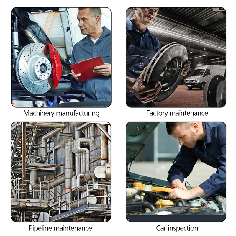 360° apžiūros veidrodžio LED šviesos teleskopiniai veidrodžiai, išplečiami mechaniniai įrankiai, tikrinimo veidrodžio teleskopinės rankenos taisymo įrankiai