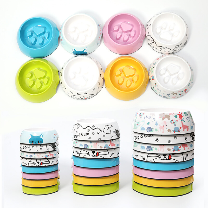 Lėto valgymo dubenys, apsaugantys nuo apvirtimo, apsaugantys nuo užspringimo, neslystantys Specialus dubuo šunims Bichon Frise, Corgi, Teddy, prancūzų buldogas