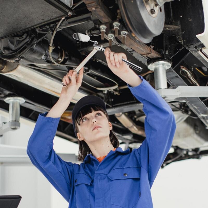 Mašinos apžiūros veidrodis 360 laipsnių sukimosi mechanika veidrodinis teleskopinis veidrodis ištraukiamas tikrinimas nerūdijančio plieno aptikimas