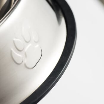 6 размера Pet Dog Cat Bowls Хранилка от неръждаема стомана Хранилка Купа за вода за домашни кучета Котки Кученце Ястие за храна на открито XS/S/M/L/XL/XXL