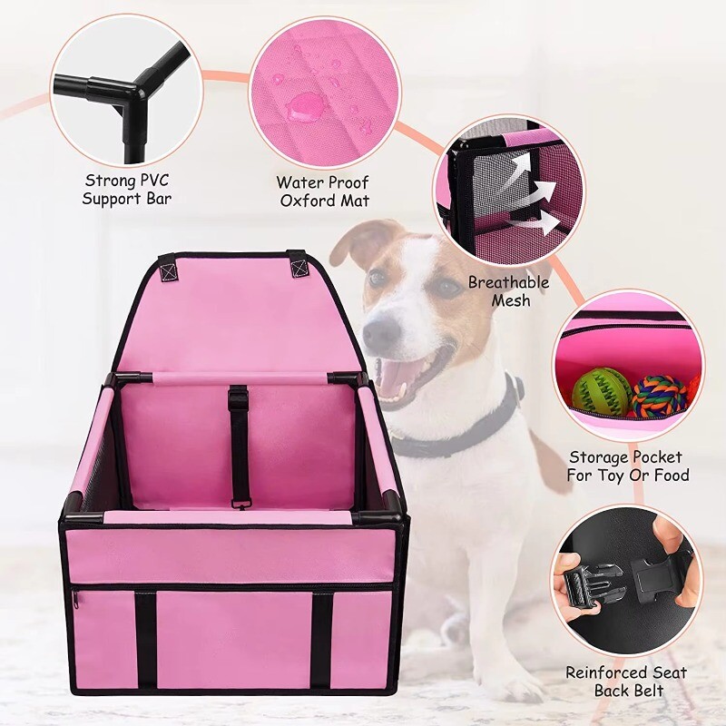 Uzlabots suņa automašīnas sēdekļa suņa sēdekļa sēdekļa sēdekļa suņa drošības stabils turētājs, kas paredzēts ceļojumiem