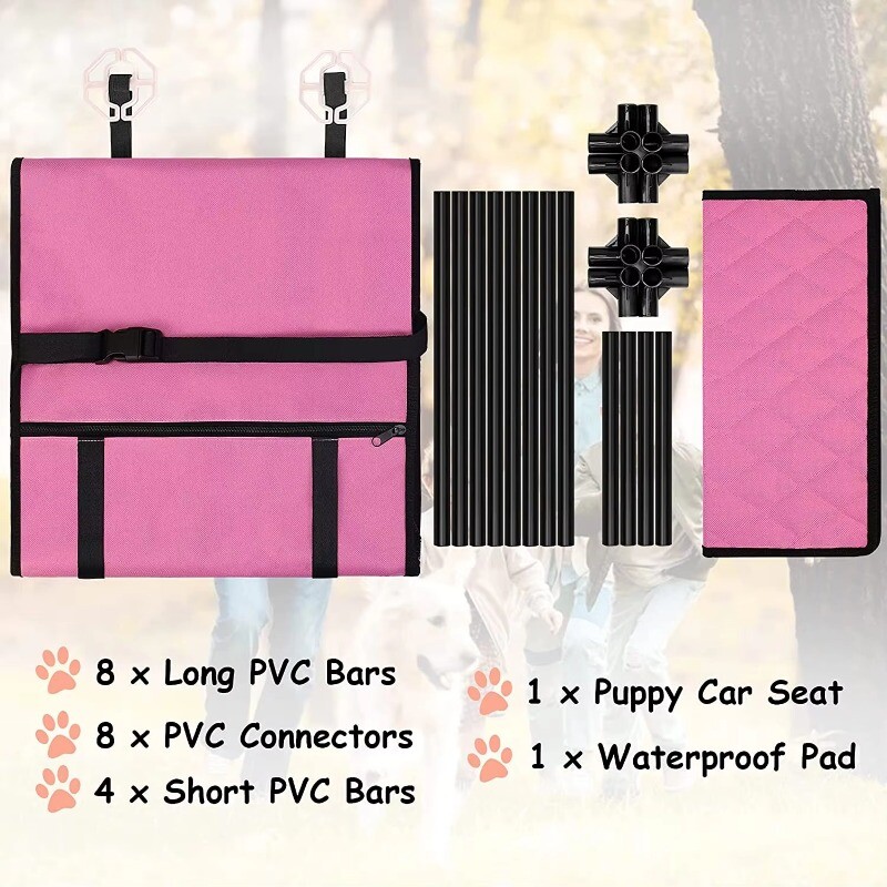 Uzlabots suņa automašīnas sēdekļa suņa sēdekļa sēdekļa sēdekļa suņa drošības stabils turētājs, kas paredzēts ceļojumiem