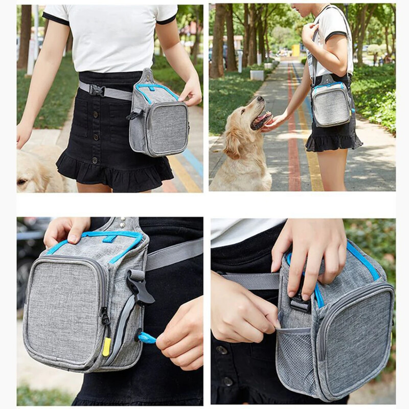 Oksfordas auduma suņu kārumu maisiņš suns āra pastaigu piederumi bez smaržas atkārtoti lietojama pārnēsājama apmācības soma Suņu uzvedības palīglīdzekļi