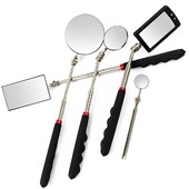 Oglindă de inspecție 360° Lumină cu LED Oglinzi telescopice Extend Instrumente mecanice Oglindă de inspecție Mâner telescopic Instrumente de reparare