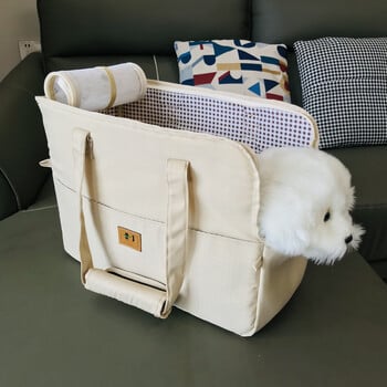 Столче за кола за кучета Dog Booster Car Seat Cat Carrier Bag Котешко легло за малки кучета Котки Столче за кола за домашни любимци с подложка и ремъци за кучета Котки