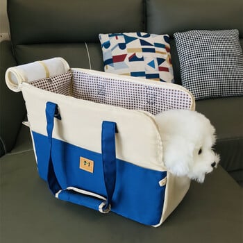 Столче за кола за кучета Dog Booster Car Seat Cat Carrier Bag Котешко легло за малки кучета Котки Столче за кола за домашни любимци с подложка и ремъци за кучета Котки