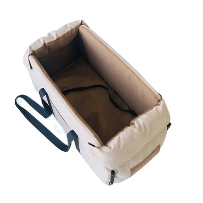 Šunų automobilinė kėdutė mažam šuniui Centrinė konsolės sėdynė Naminių gyvūnėlių paaukštinimo kėdutė automobiliniam šuniukui Nešiojama šunų nešyklė katėms Saugus kelioninis krepšys