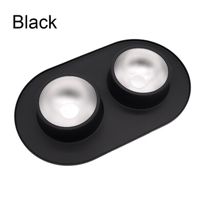 Dvigubas naminių gyvūnėlių dubenėlis šunų gėrimo dubuo nuo slydimo Imtynių šunų ir kačių lėto maisto dubuo, apsaugantis nuo naminių gyvūnėlių tiektuvo nerūdijančio plieno