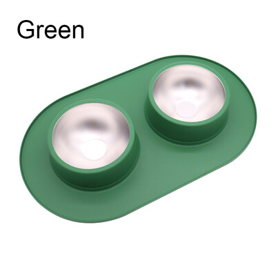 Dvigubas naminių gyvūnėlių dubenėlis šunų gėrimo dubuo nuo slydimo Imtynių šunų ir kačių lėto maisto dubuo, apsaugantis nuo naminių gyvūnėlių tiektuvo nerūdijančio plieno