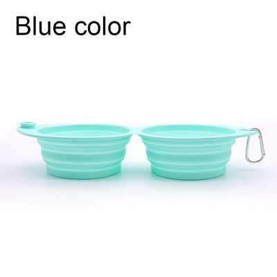 Skladacia miska pre psov, silikónová dvojitá miska, skladacia miska na krmivo pre psov, voda, vonkajšia cestovná miska na pitie pre psov