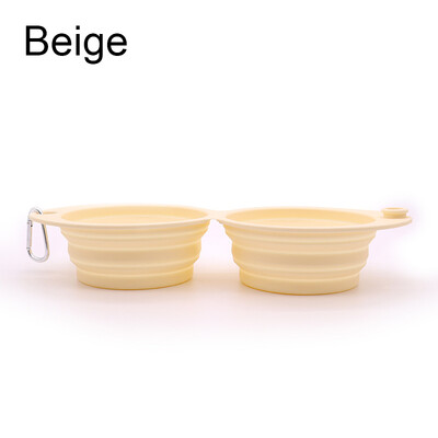 Skladacia miska pre psov, silikónová dvojitá miska, skladacia miska na krmivo pre psov, voda, vonkajšia cestovná miska na pitie pre psov