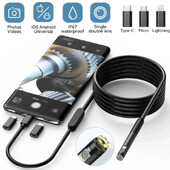 Inskam-mini kamera endoscópio 1080p, lente única e dupla 8mm, cabo rígido, à prova d`água, para inspeção de carro,