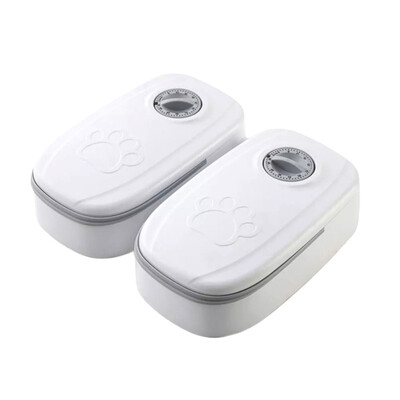 Automatinis šėrytuvas katėms ir mažiems šunims sauso arba pusiau drėgno ėdalo dozatorius su 48 valandų laikmačiu, skirtas šuniuko kačiuko naudojimui namuose