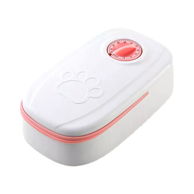 Automatinis šėrytuvas katėms ir mažiems šunims sauso arba pusiau drėgno ėdalo dozatorius su 48 valandų laikmačiu, skirtas šuniuko kačiuko naudojimui namuose