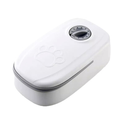 Automatinis šėrytuvas katėms ir mažiems šunims sauso arba pusiau drėgno ėdalo dozatorius su 48 valandų laikmačiu, skirtas šuniuko kačiuko naudojimui namuose