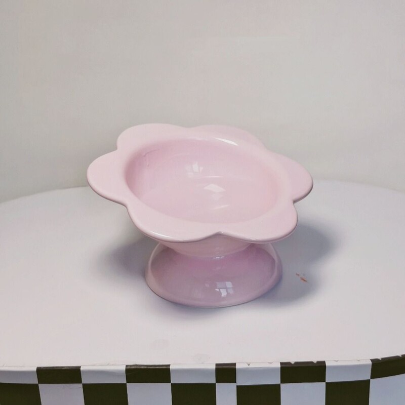 Anti-knock keraminis kačių dubuo mielas pasvirusi burna šunų ėdalo šėrimo baseinas didelės talpos neslystantis naminių gyvūnėlių tiektuvas kačiuko šuniukas