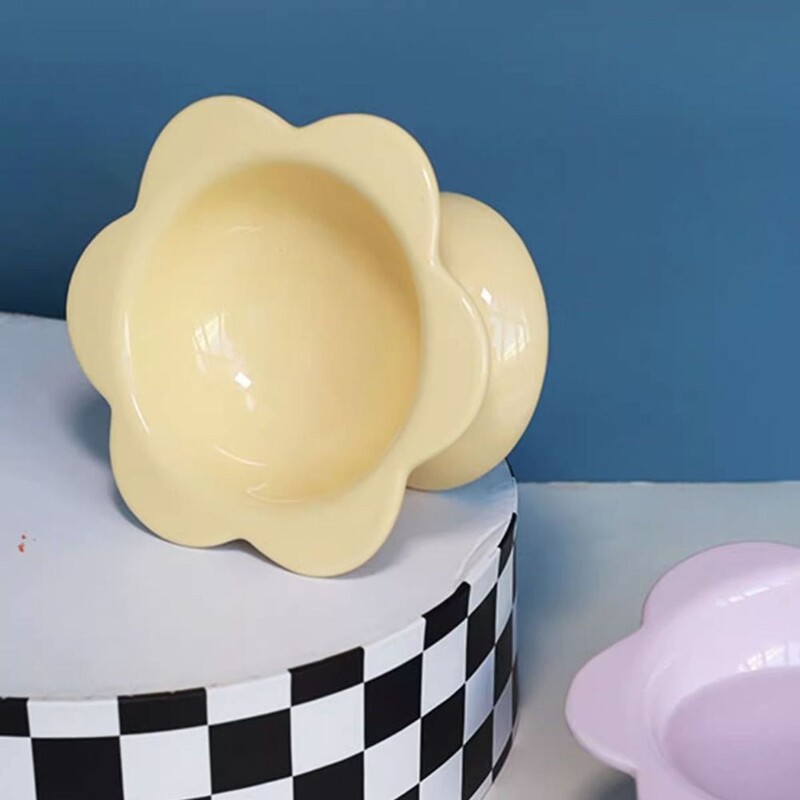 Anti-knock keraminis kačių dubuo mielas pasvirusi burna šunų ėdalo šėrimo baseinas didelės talpos neslystantis naminių gyvūnėlių tiektuvas kačiuko šuniukas